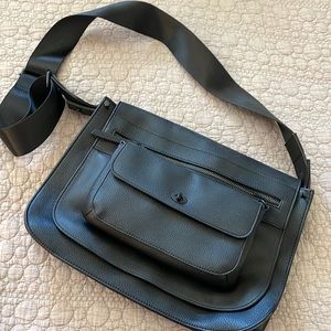 Crossbody convertible vegan leather bag